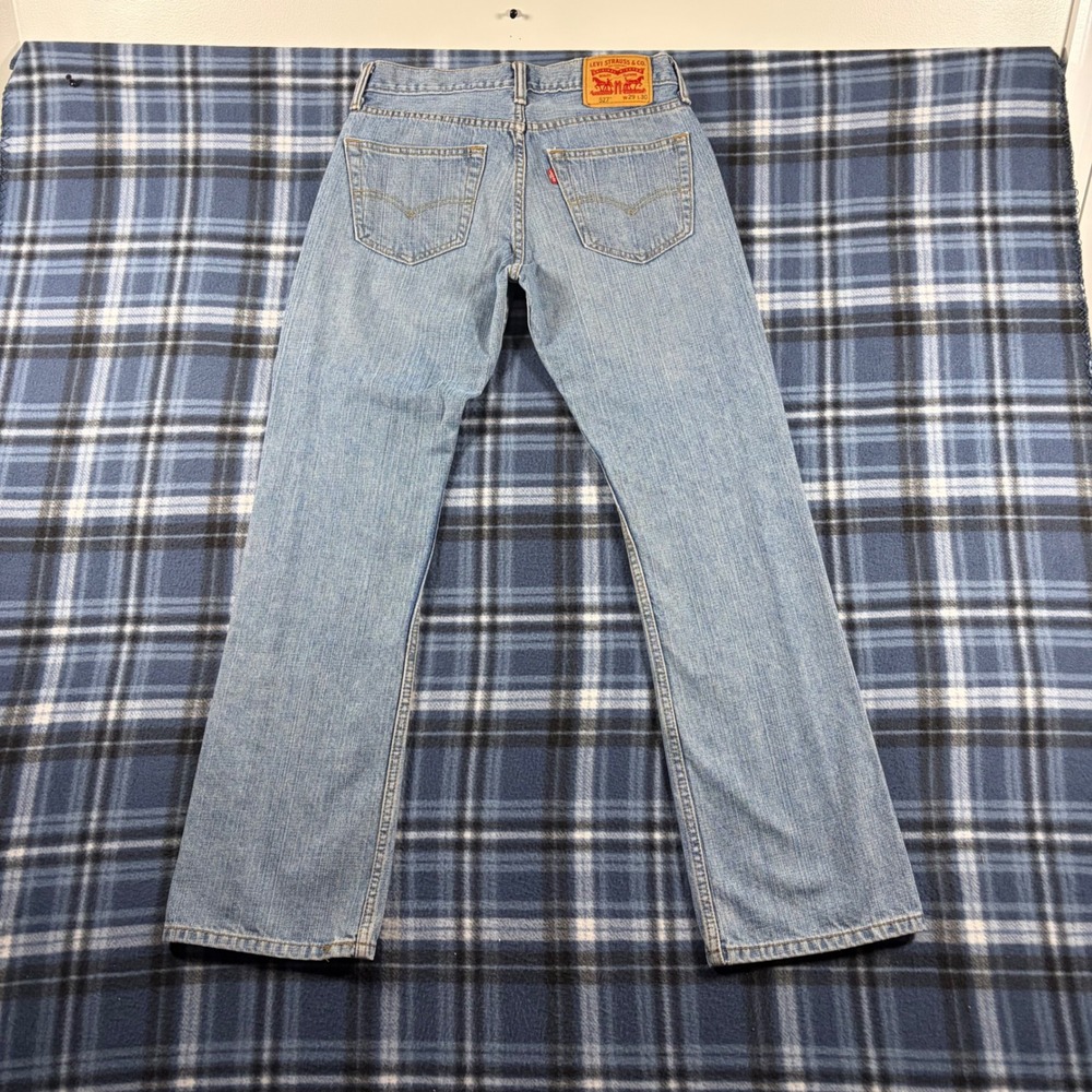 Levis 527 Slim Bootcut Jeans Mens 29x30 Light Wash Denim 05527-0601